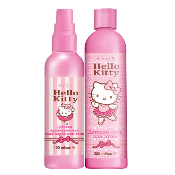 Набор Hello Kitty &quot;Королева ванной&quot; 71506 В наборе:• Детский гель для душа Avon Hello Kitty (200 мл)• Детская ароматическая вода-спрей для тела Avon Hello Kitty (100 мл)